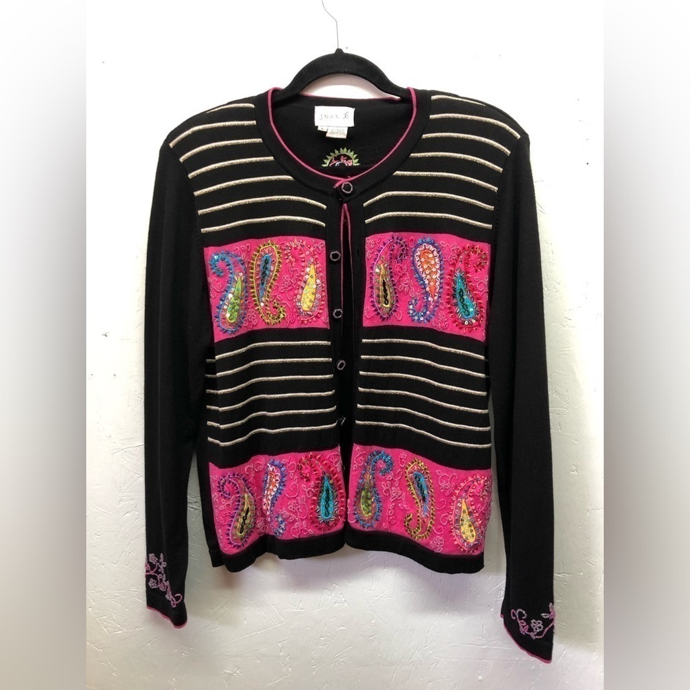 Just B vintage multicoloured embroidered cardigan